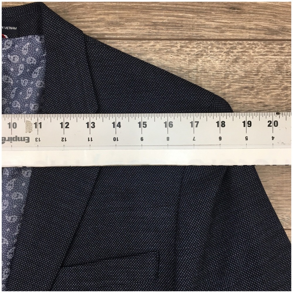 TOMMY HILFIGER Mens Blazer Sport Coat Casual Jacket Size 40L Hopsack Wool Suit‎ - Picture 5 of 12